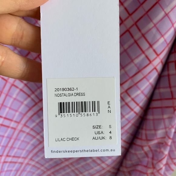 ❌SOLD❌Finders Keepers Nostalgia Dress Lilac Check - Picture 10 of 16